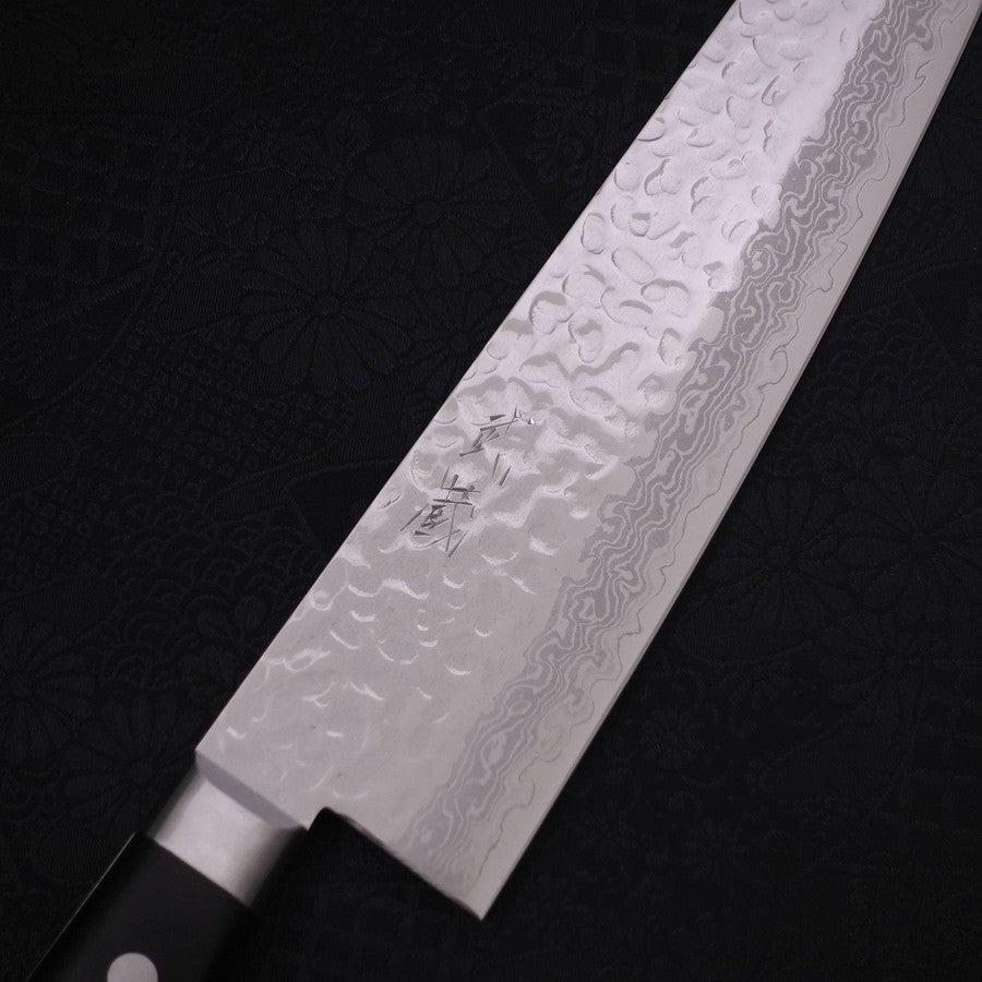 Gyuto VG-10 Tsuchime Damast Schwarzer Westlicher Griff 210mm - Image 3