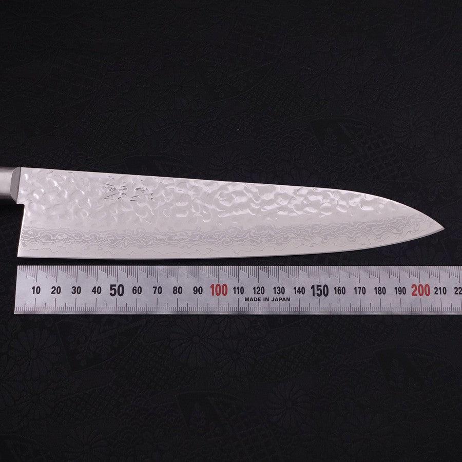 Gyuto VG-10 Tsuchime Damast Schwarzer Westlicher Griff 210mm - Image 7