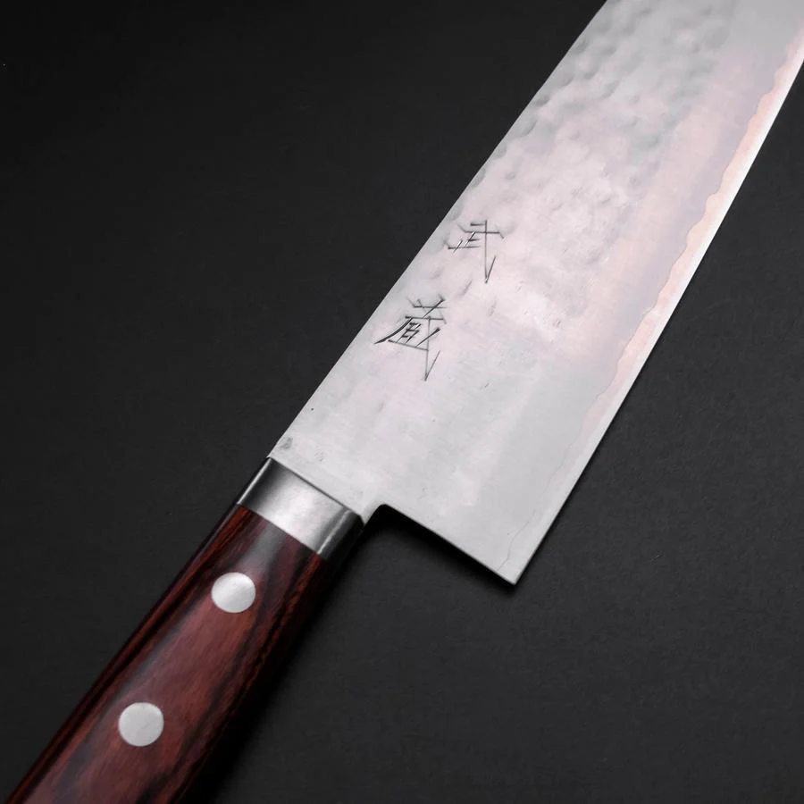 Gyuto VG-10 Tsuchime Runder Mahagoni Griff 180mm - Image 3
