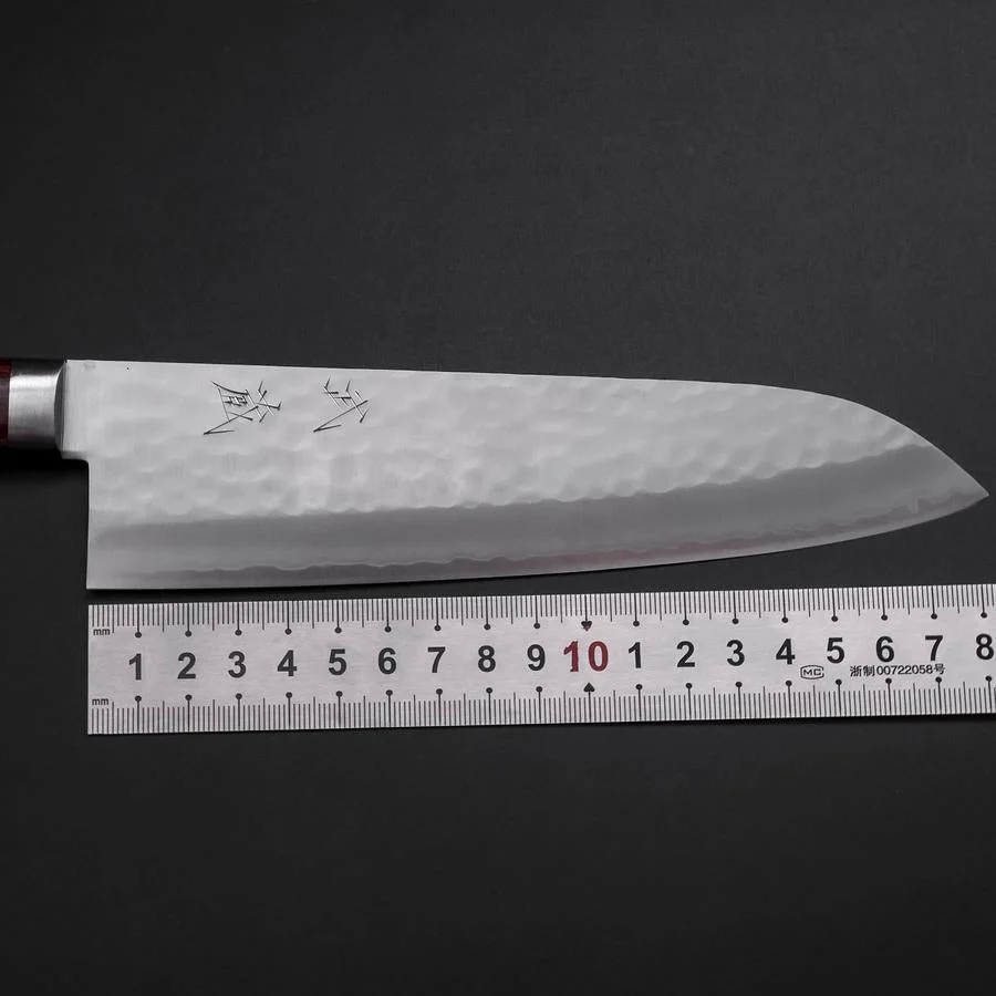 Gyuto VG-10 Tsuchime Runder Mahagoni Griff 180mm - Image 7