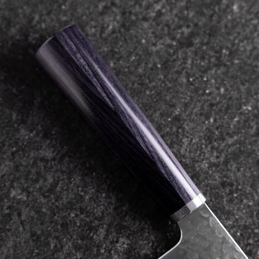 Gyuto VG-10 Tsuchime Runder Lila Griff 200mm - Image 6