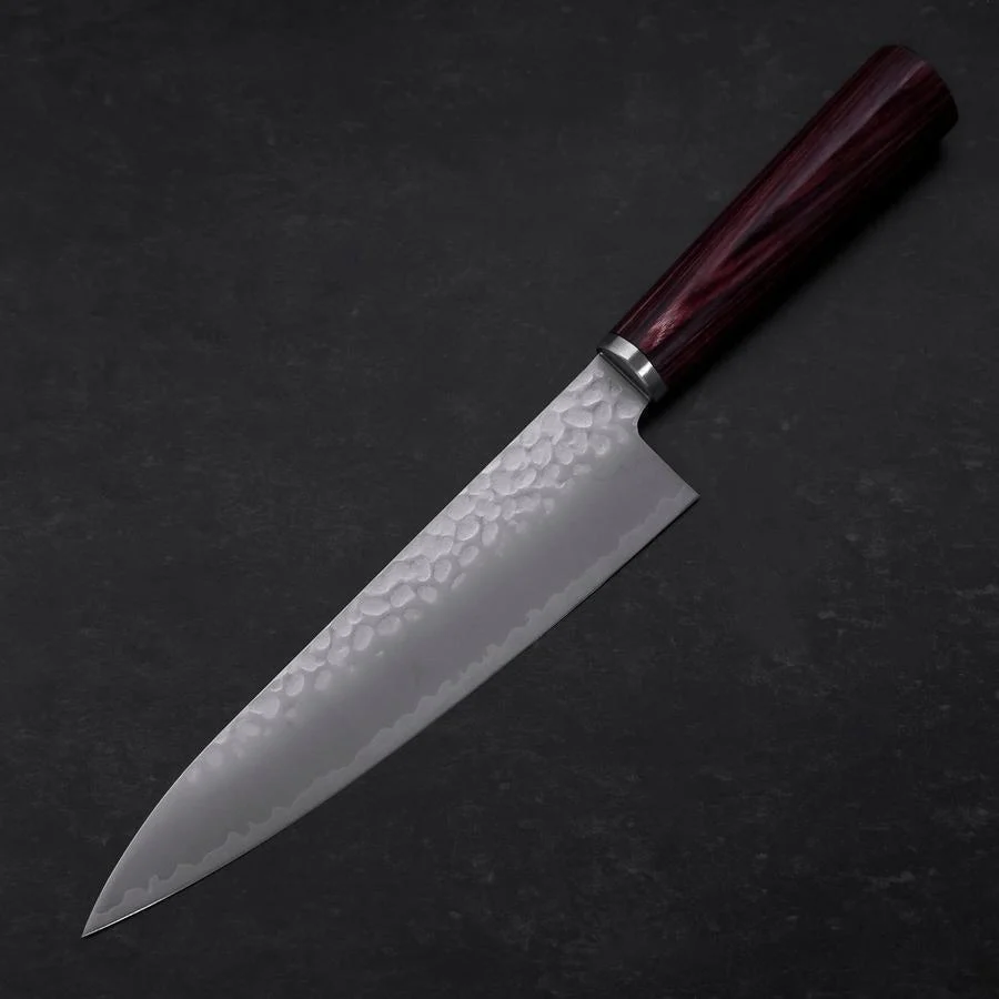 Gyuto VG-10 Tsuchime Roter Runder Griff 180mm - Image 2
