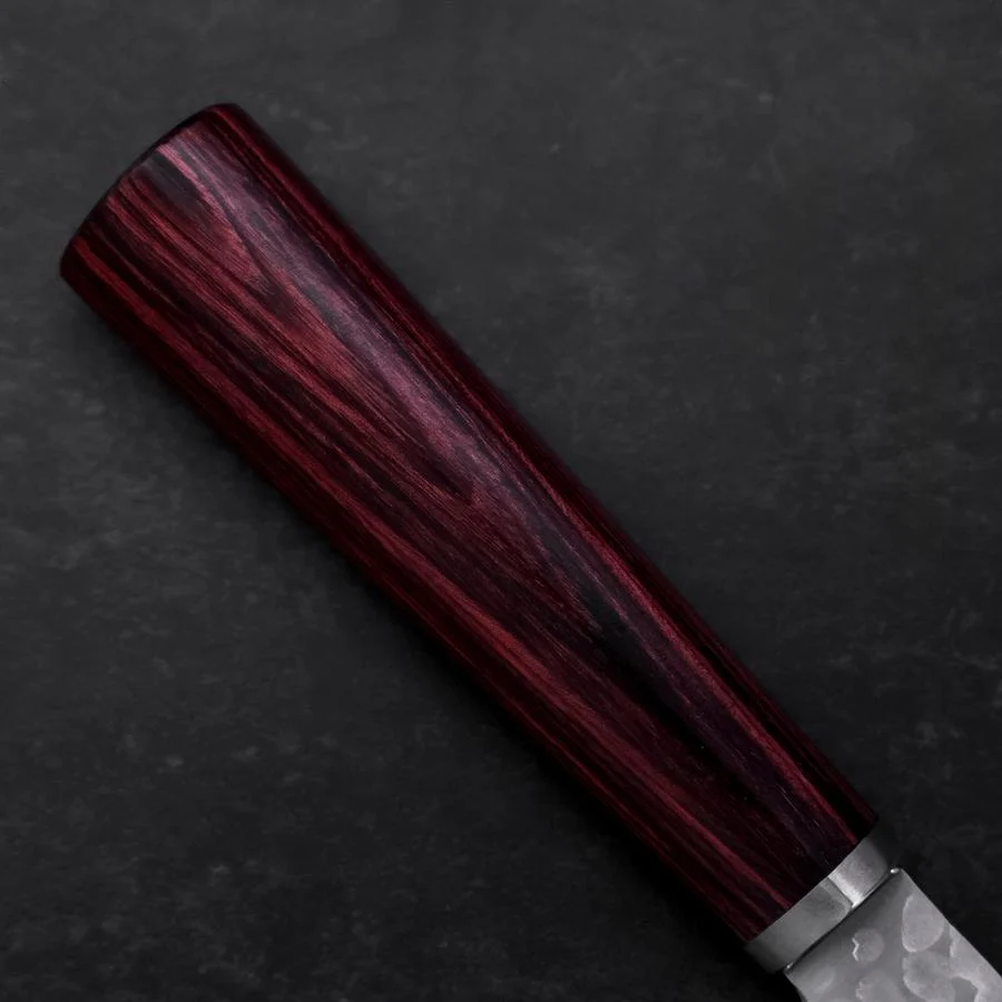 Gyuto VG-10 Tsuchime Roter Runder Griff 180mm - Image 6