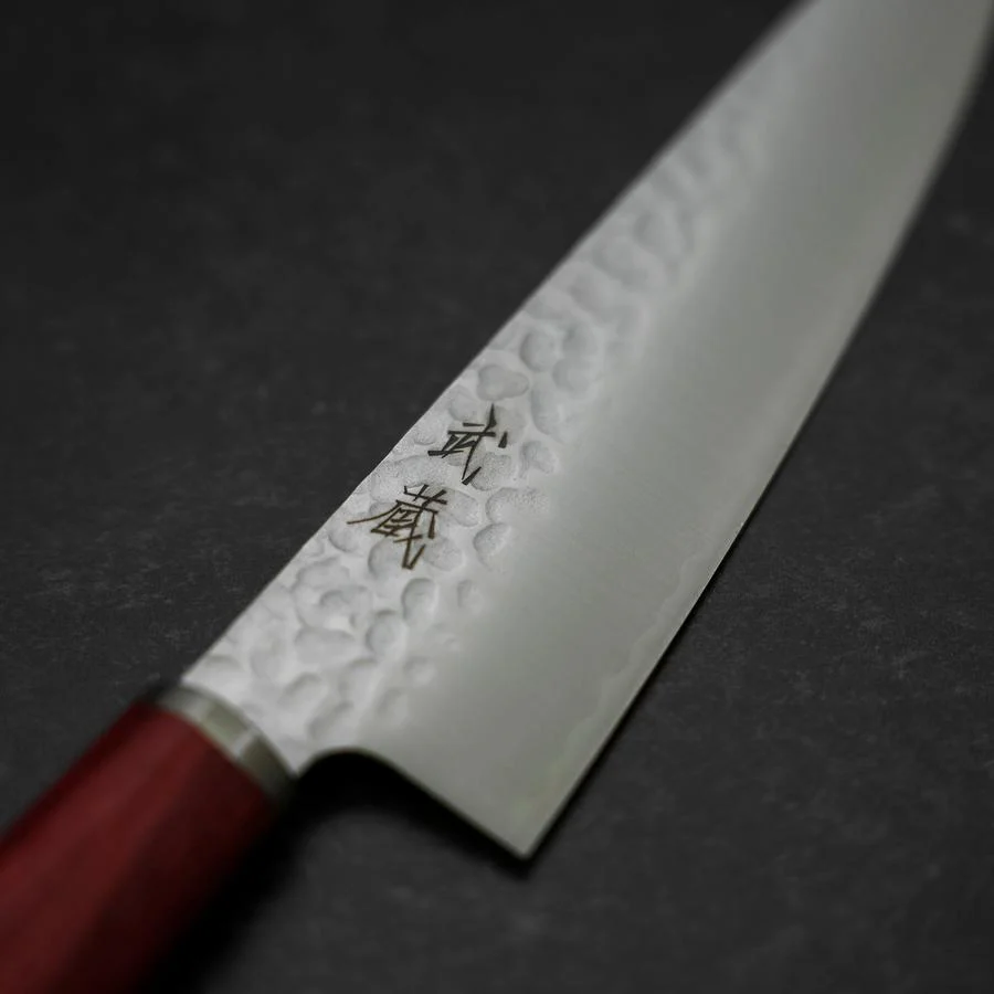 Gyuto VG-10 Tsuchime Roter Westlicher Griff 185mm - Image 3