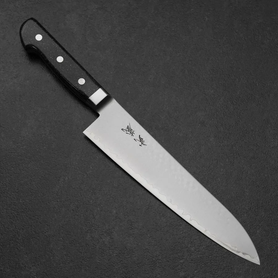 Gyuto VG-5 Tsuchime Schwarzer Marmor Griff 210mm