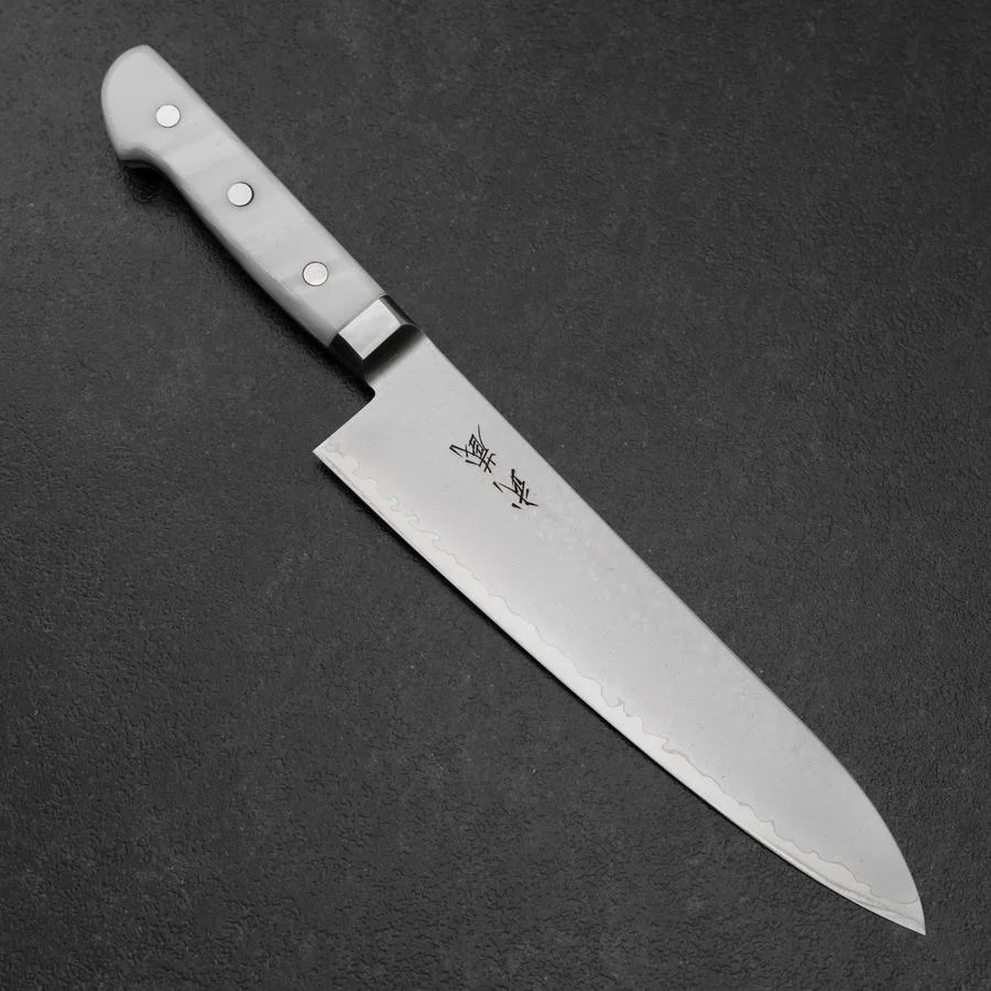 Gyuto VG-5 Tsuchime Weißer Marmor Griff 210mm