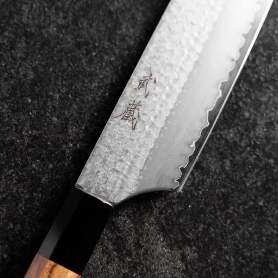 Gyuto VG-5 Tsuchime Büffelhorn und Bubinga Griff 210mm - Image 3