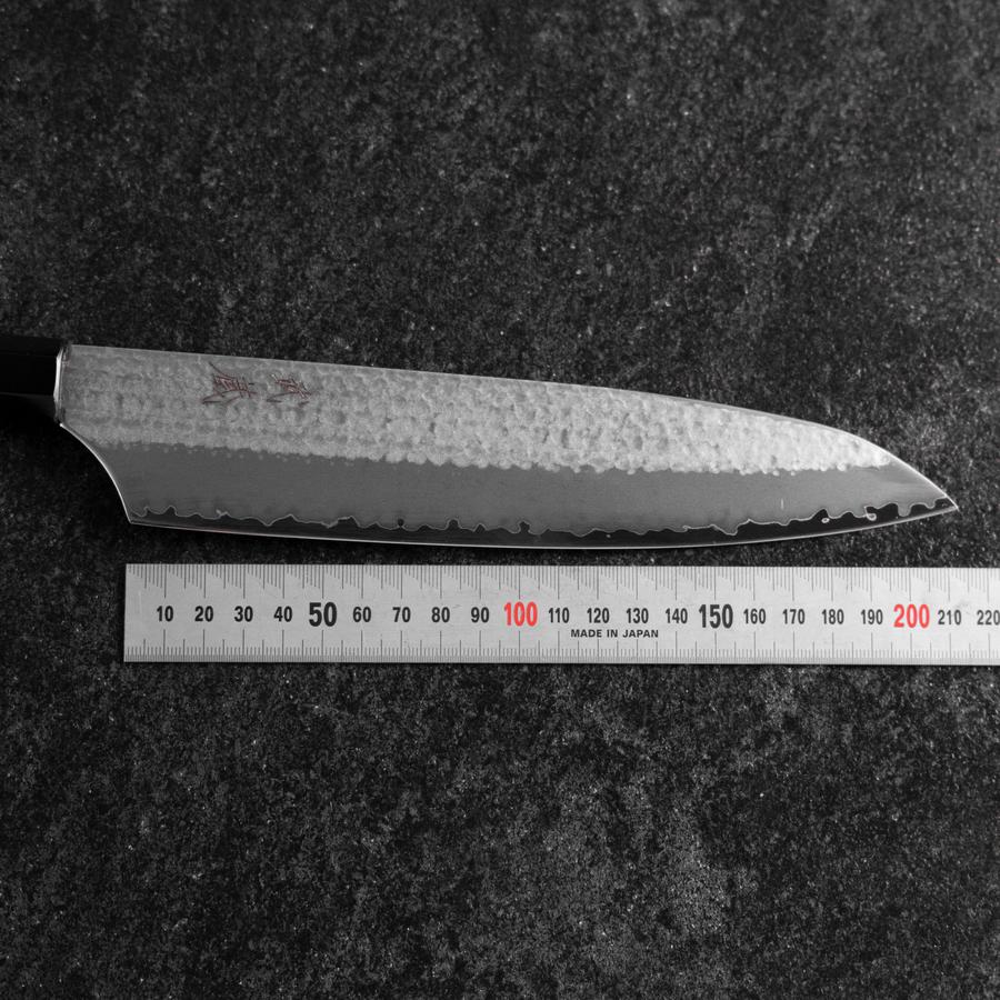 Gyuto VG-5 Tsuchime Büffelhorn und Bubinga Griff 210mm - Image 7
