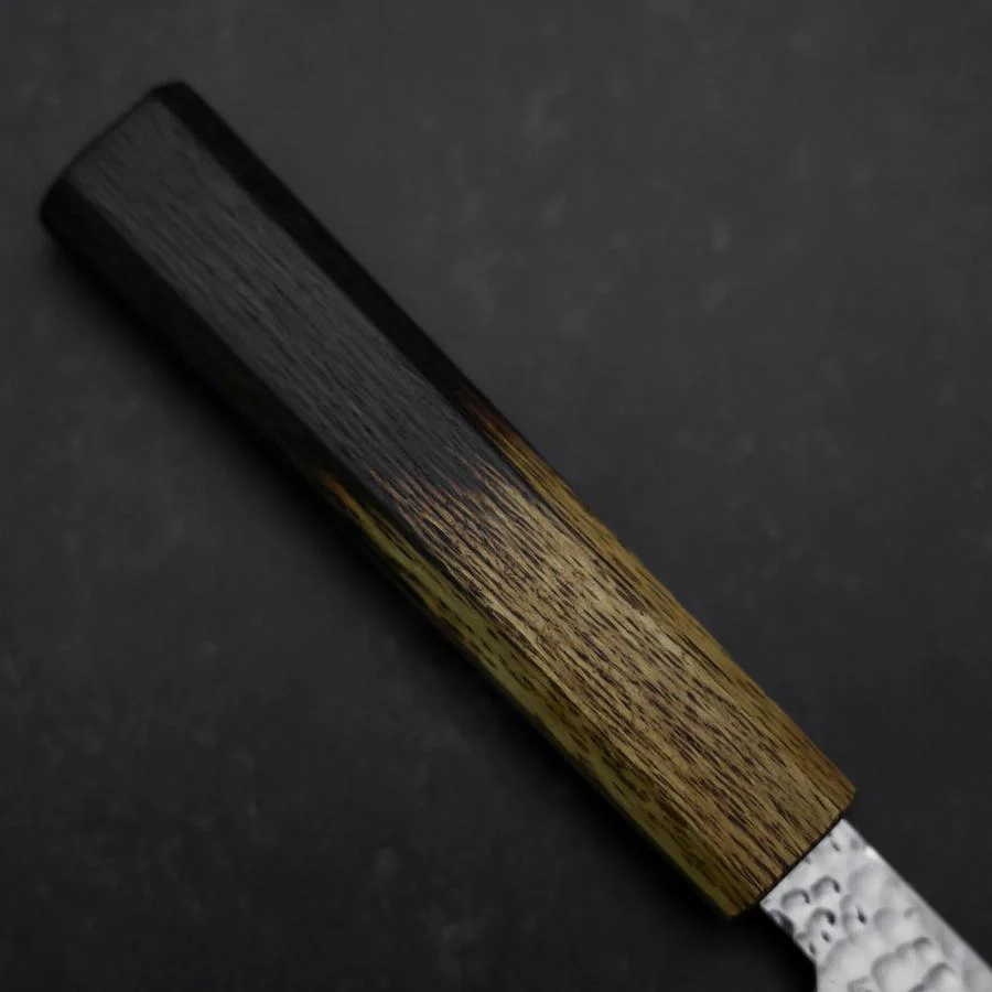 Gyuto VG-10 Tsuchime Damast Yaki Urushi Griff 210mm - Image 6