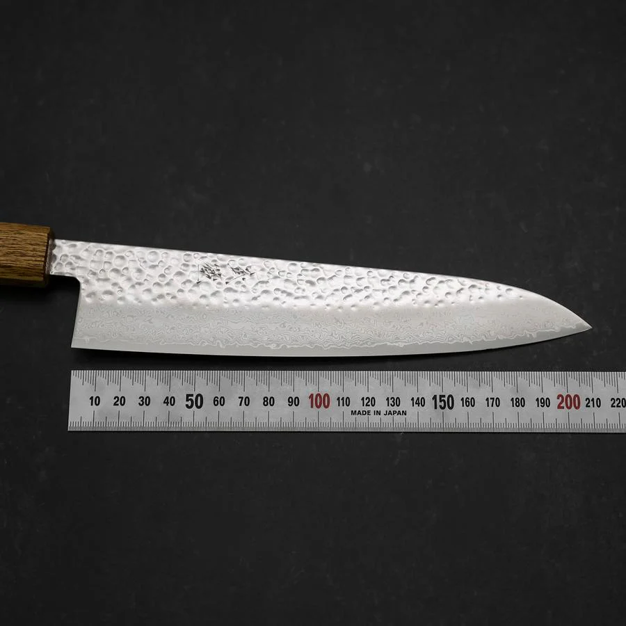 Gyuto VG-10 Tsuchime Damast Yaki Urushi Griff 210mm - Image 7