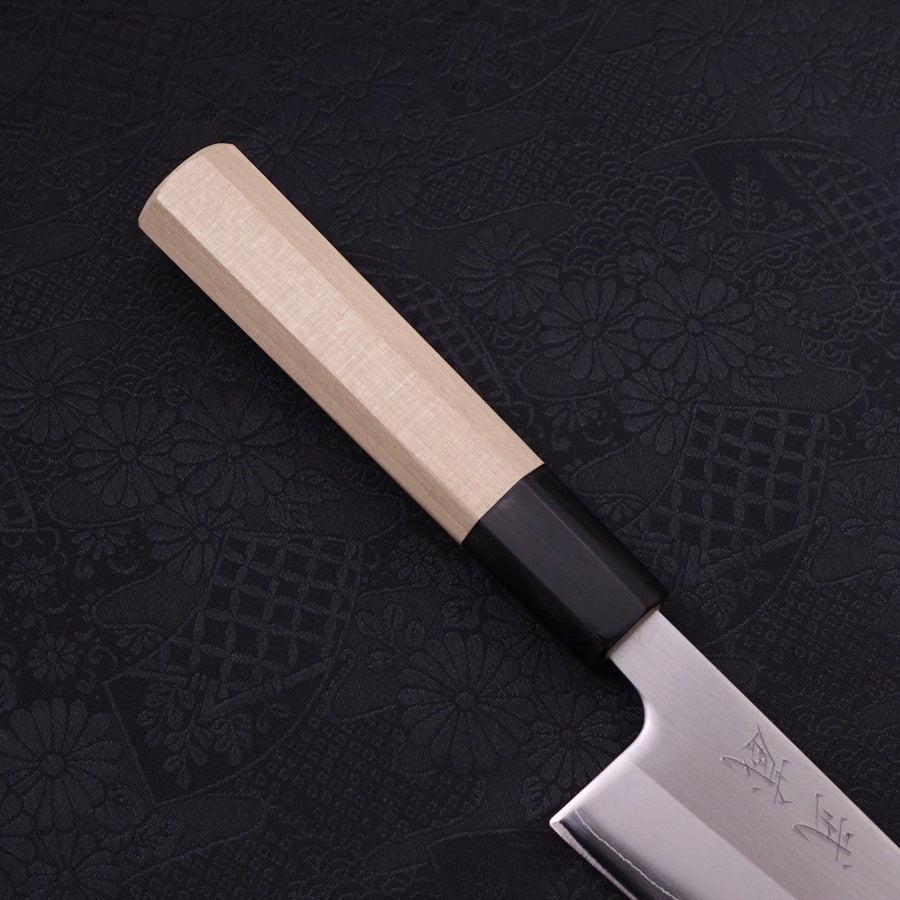 Gyuto White Steel #1 Poliert Büffelhorn und Ebenholz Griff 180mm - Image 5
