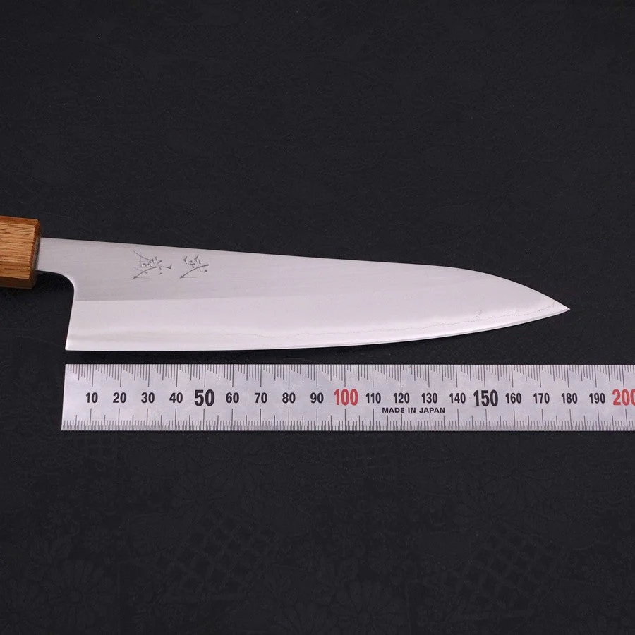 Gyuto White Steel #1 Poliert Yaki Urushi Griff 180mm - Image 7