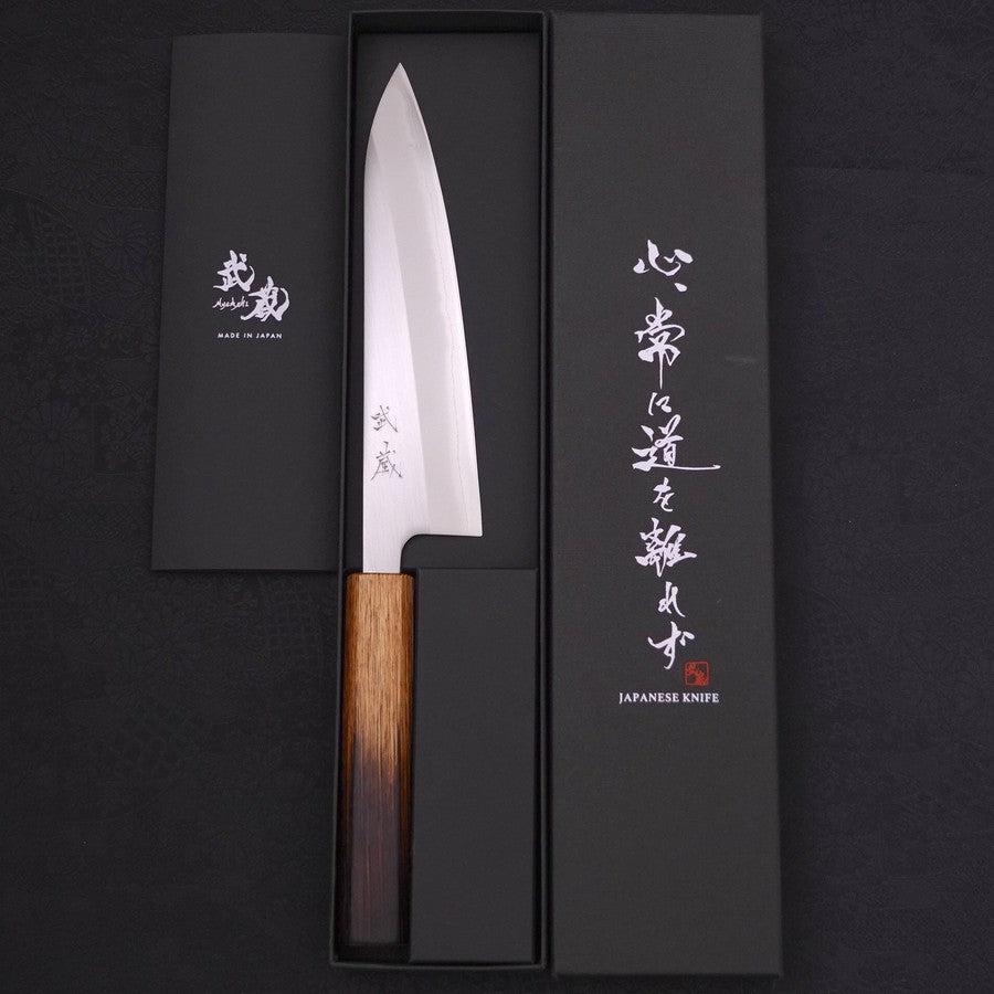 Gyuto White Steel #1 Poliert Yaki Urushi Griff 180mm - Image 8