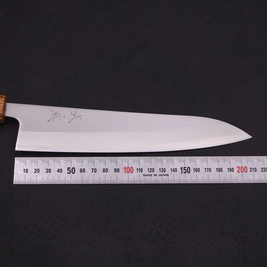Gyuto White Steel #1 Poliert Yaki Urushi Griff 210mm - Image 7