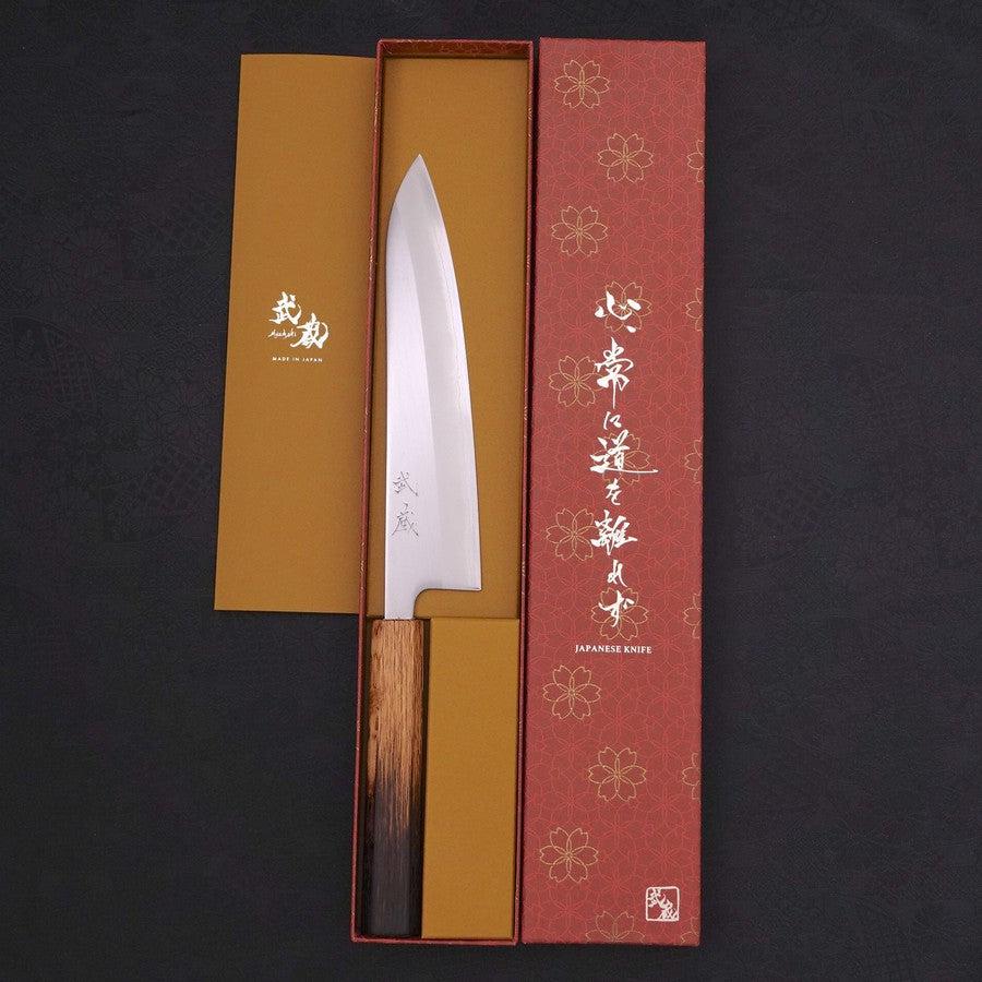Gyuto White Steel #1 Poliert Yaki Urushi Griff 210mm - Image 8