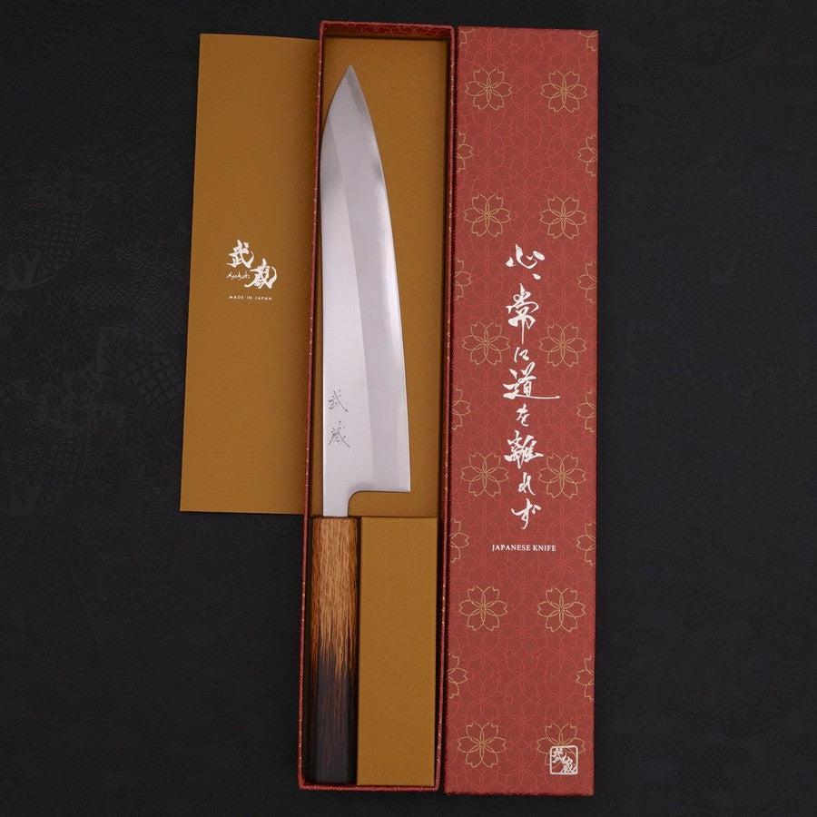 Gyuto White Steel #1 Poliert Yaki Urushi Griff 240mm - Image 8