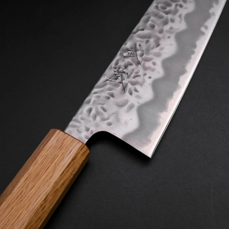 Gyuto White Steel #1 Tsuchime Walnussholz Griff 210mm - Image 3