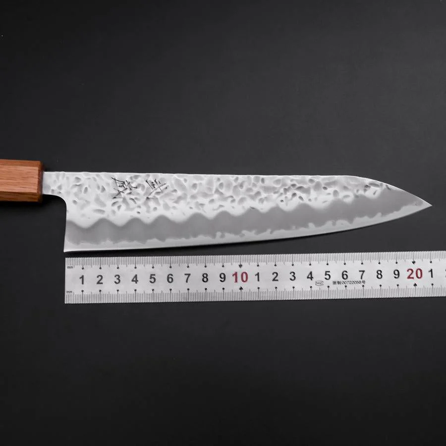 Gyuto White Steel #1 Tsuchime Walnussholz Griff 210mm - Image 7