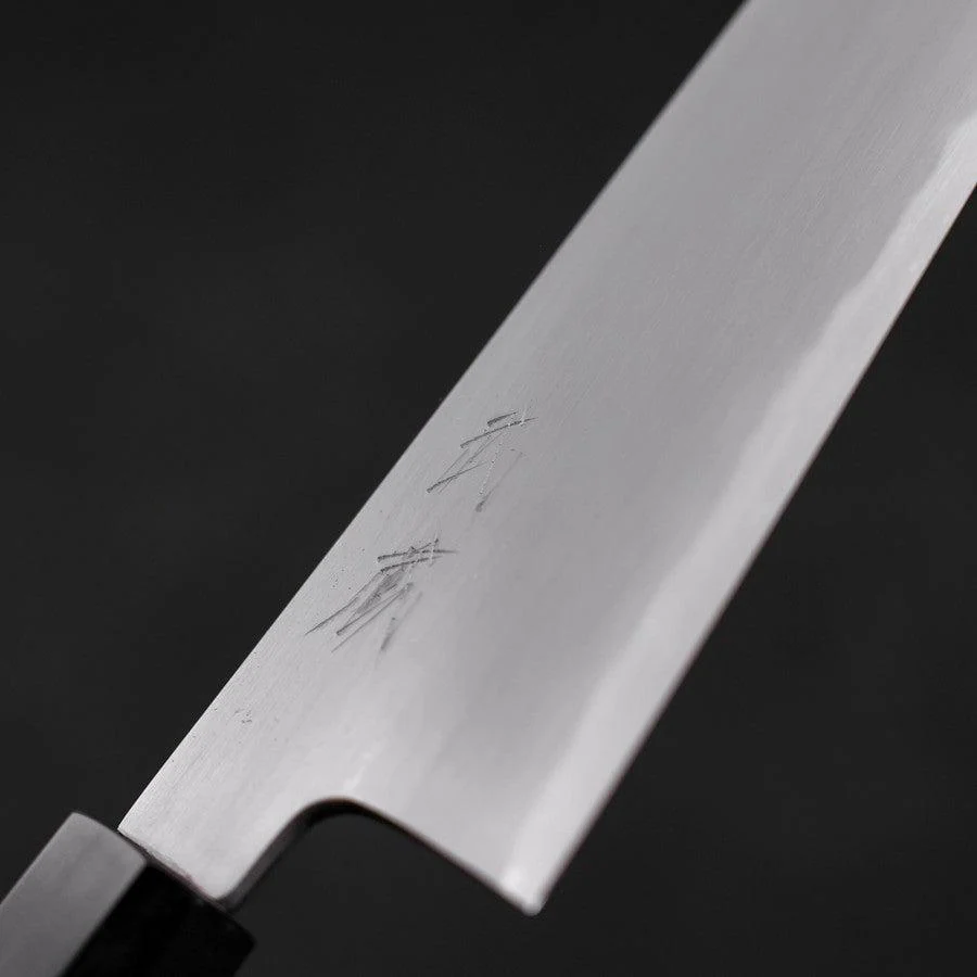 Gyuto White Steel #2 Kasumi Büffelhorn und Teakholz Griff 210mm - Image 3