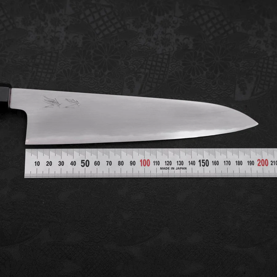 Gyuto White Steel #2 Kasumi Büffelhorn und Teakholz Griff 210mm - Image 7