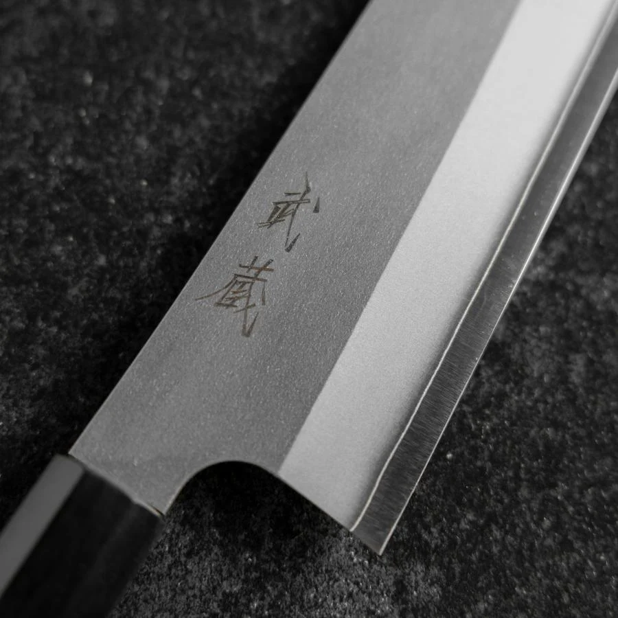 Gyuto Silver Steel #3 Kasumi Büffelhorn und Walnussholz Griff 210mm - Image 3