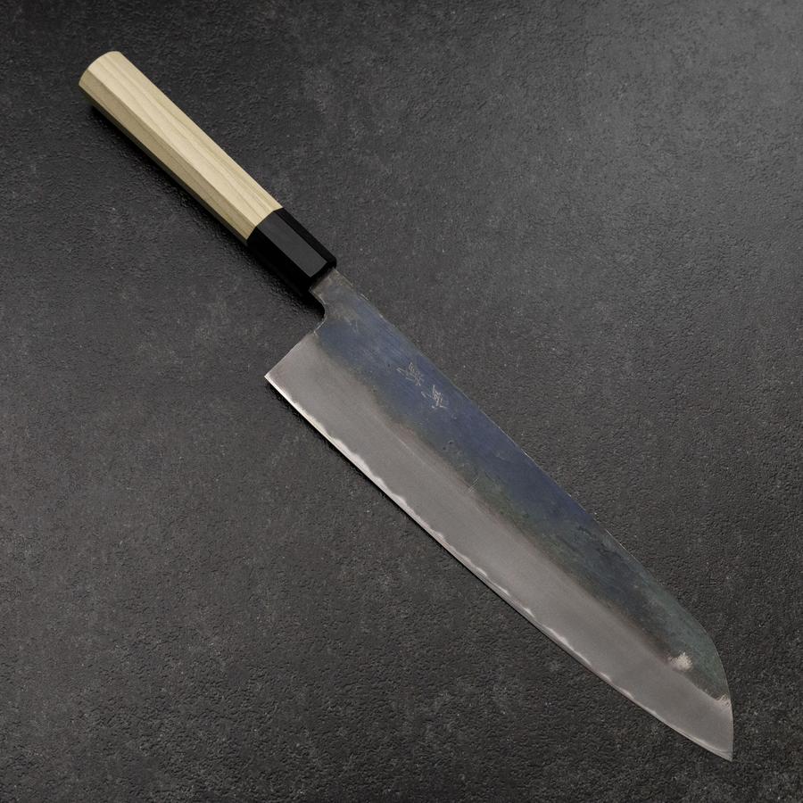 Gyuto White Steel #2 Kurouchi Büffelhorn und Magnolienholz Griff 240mm（größere Breite）