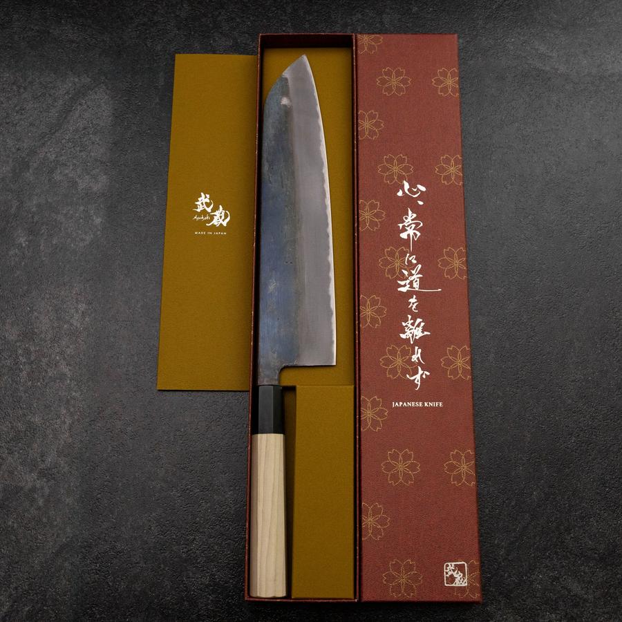 Gyuto White Steel #2 Kurouchi Büffelhorn und Magnolienholz Griff 240mm（größere Breite） - Image 8