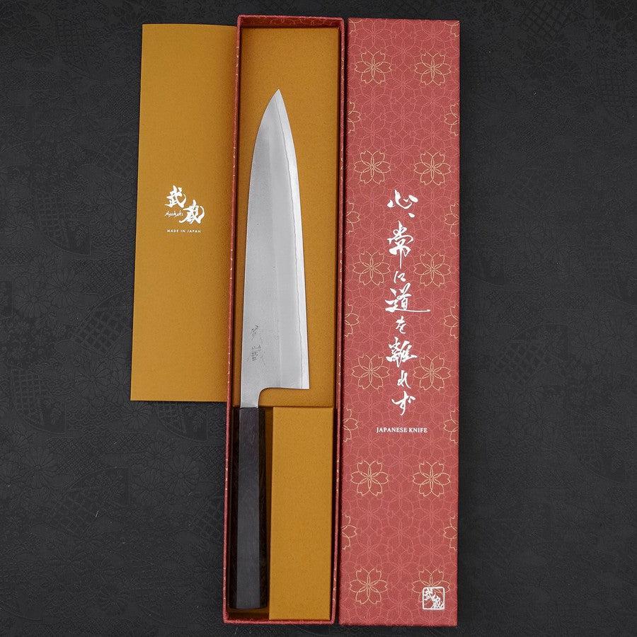 Gyuto White Steel #2 Nashiji Ebenholz Griff 210mm - Image 8