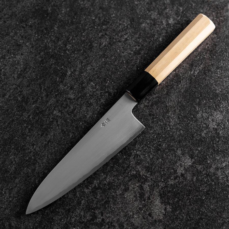 Gyuto White Steel #2 Poliert Büffelhorn und Magnolienholz Griff 165mm - Image 2