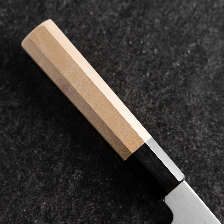 Gyuto White Steel #2 Poliert Büffelhorn und Magnolienholz Griff 165mm - Image 6