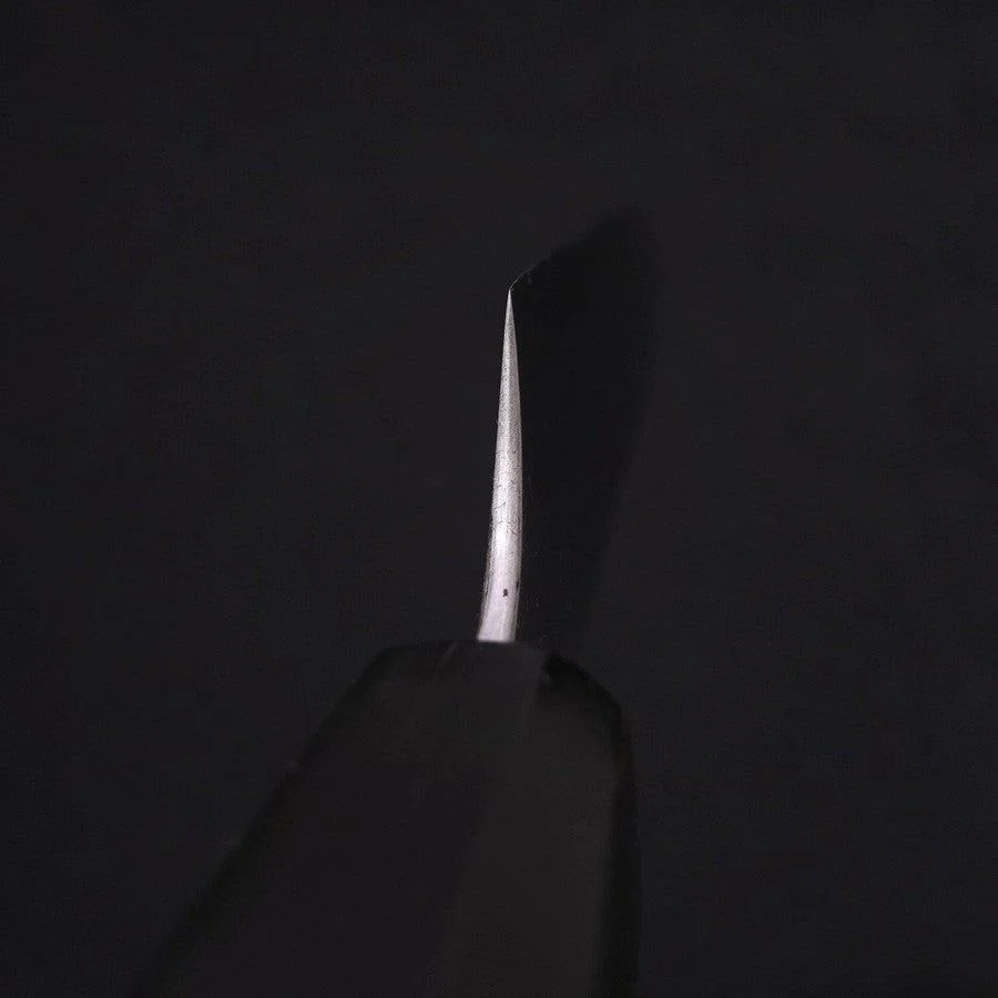 Gyuto White Steel #2 Super Poliert Büffelhorn und Ebenholz Griff 190mm - Image 4