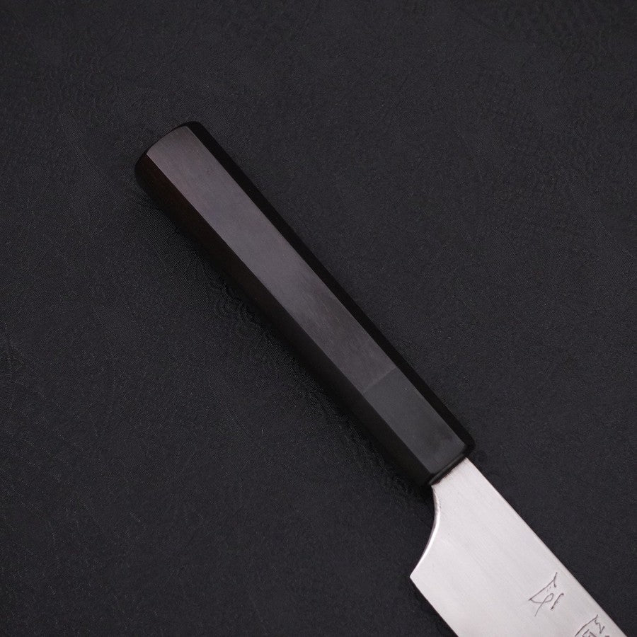 Gyuto White Steel #2 Super Poliert Büffelhorn und Ebenholz Griff 190mm - Image 6