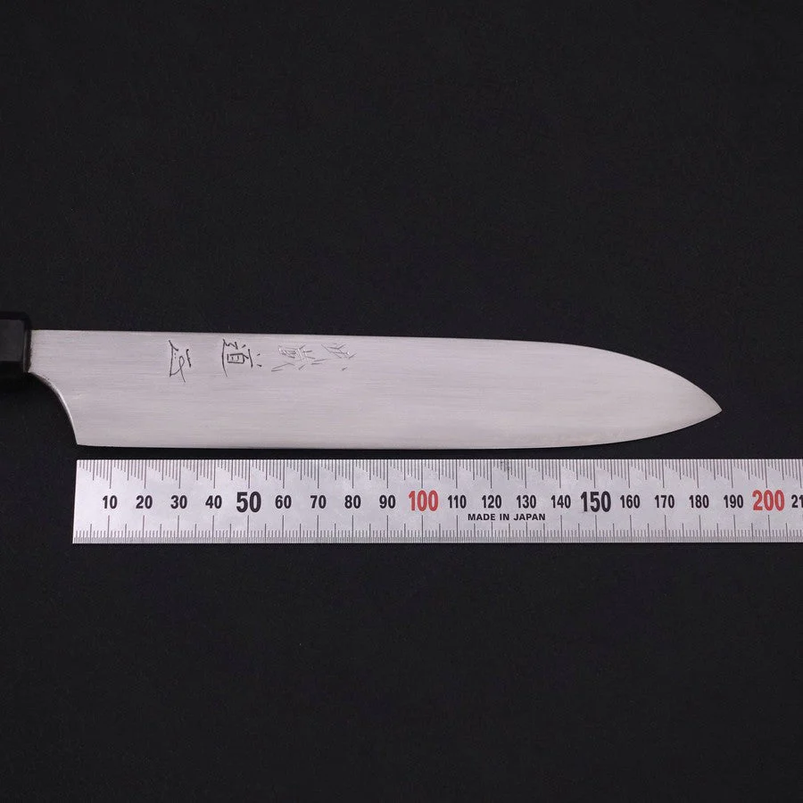 Gyuto White Steel #2 Super Poliert Büffelhorn und Ebenholz Griff 190mm - Image 7