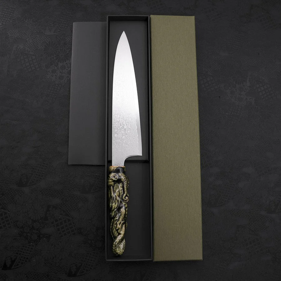 Gyuto ZA-18 Damast Keramik Drachen Griff 210mm - Image 8