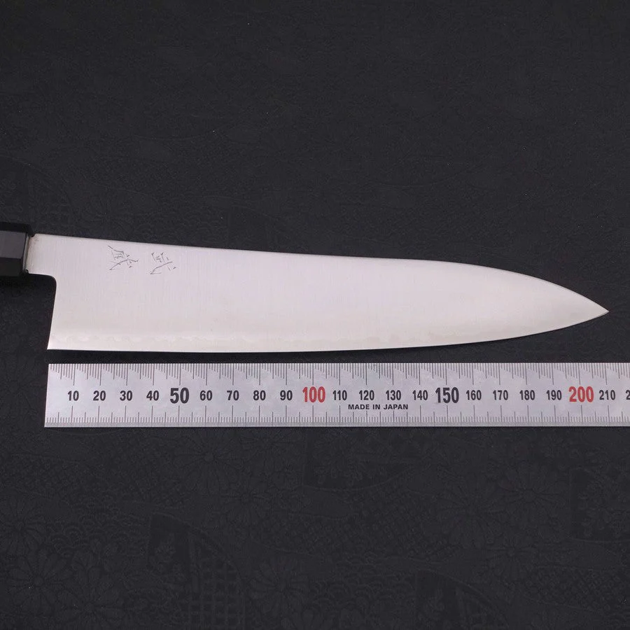 Gyuto ZDP-189 Poliert Büffelhorn und Ebenholz Griff 210mm - Image 7