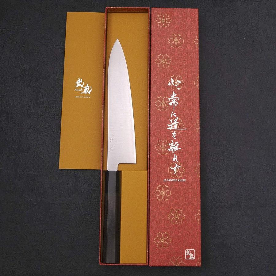 Gyuto ZDP-189 Poliert Büffelhorn und Ebenholz Griff 210mm - Image 8