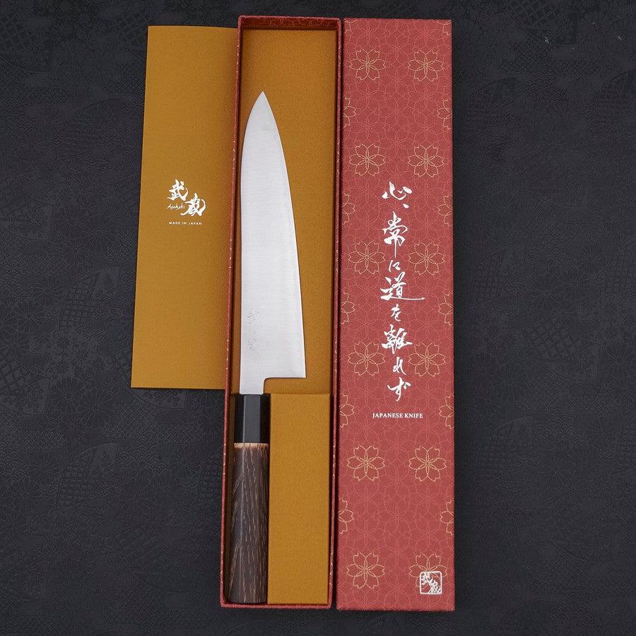 Gyuto ZDP-189 Poliert Büffelhorn und Kastanienholz Griff 210mm - Image 8