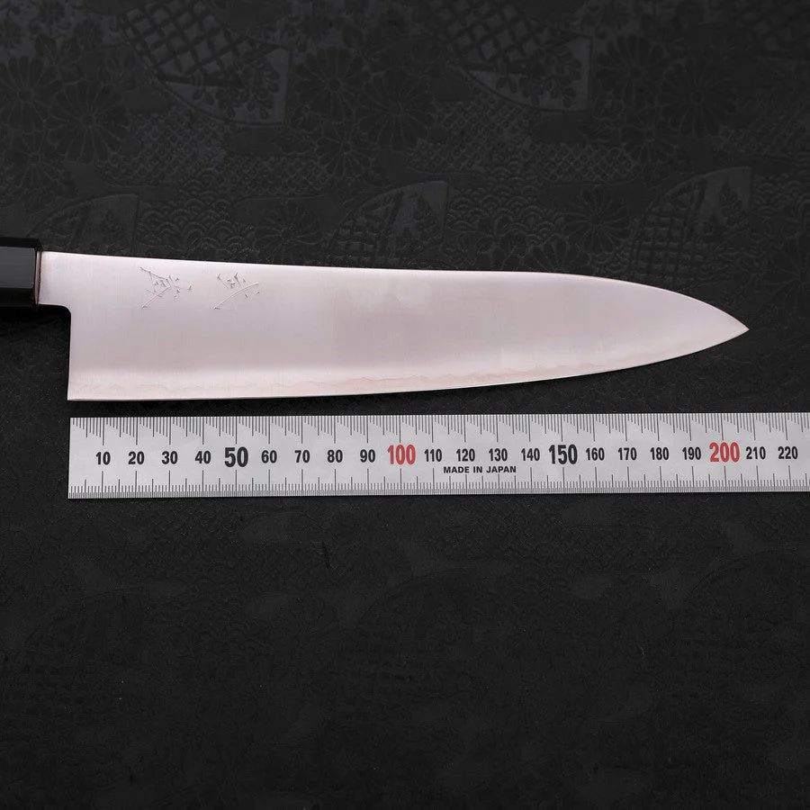 Gyuto ZDP-189 Poliert Büffelhorn und Teakholz Griff 210mm - Image 7