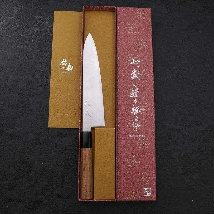 Gyuto ZDP-189 Poliert Büffelhorn und Teakholz Griff 210mm - Image 8