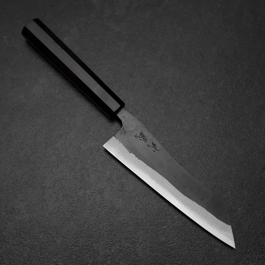 Hakata Blue Steel #2 Kurouchi Büffelhorn und Ebenholz Griff 165mm