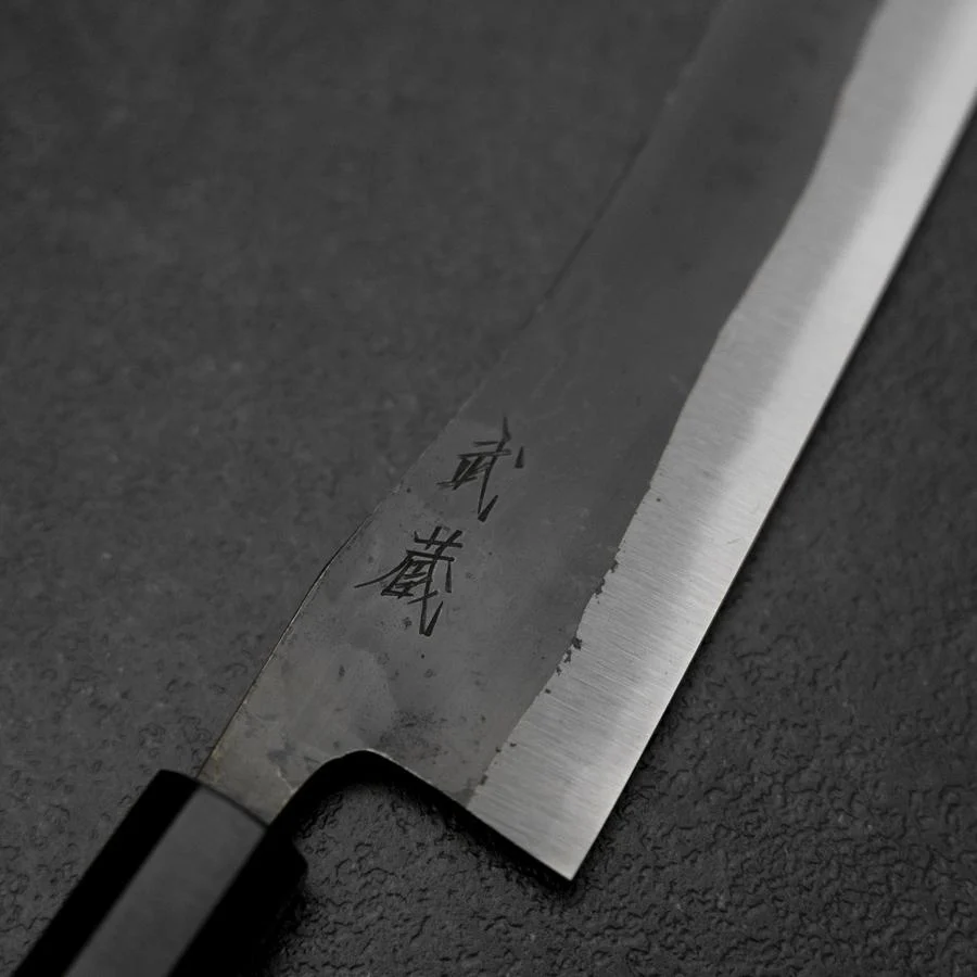 Hakata Blue Steel #2 Kurouchi Büffelhorn und Ebenholz Griff 165mm - Image 3