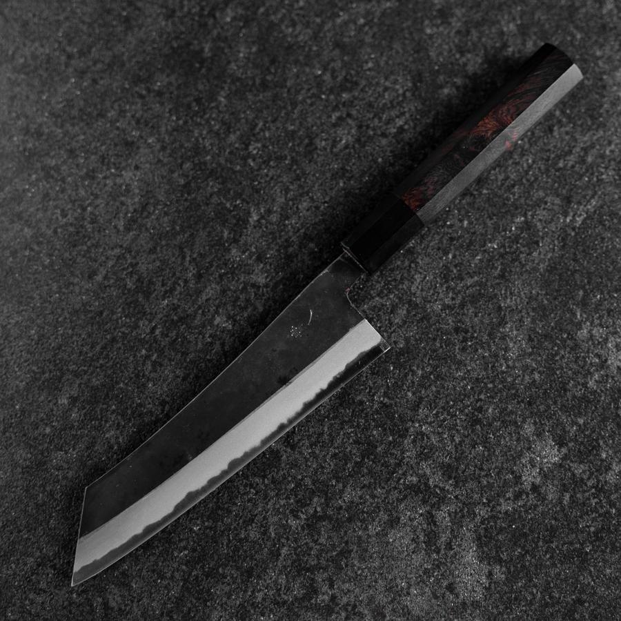 Hakata Blue Steel #2 Kurouchi Büffelhorn und Ebenholz Griff 180mm - Image 2
