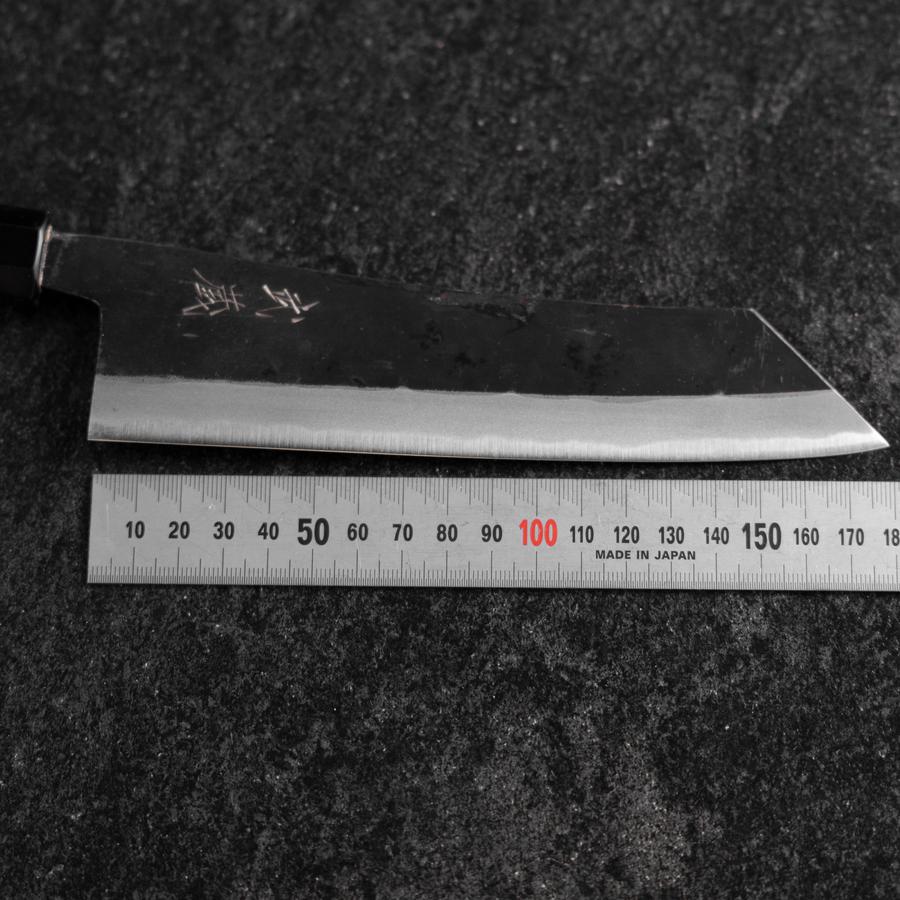 Hakata Blue Steel #2 Kurouchi Büffelhorn und Ebenholz Griff 180mm - Image 7