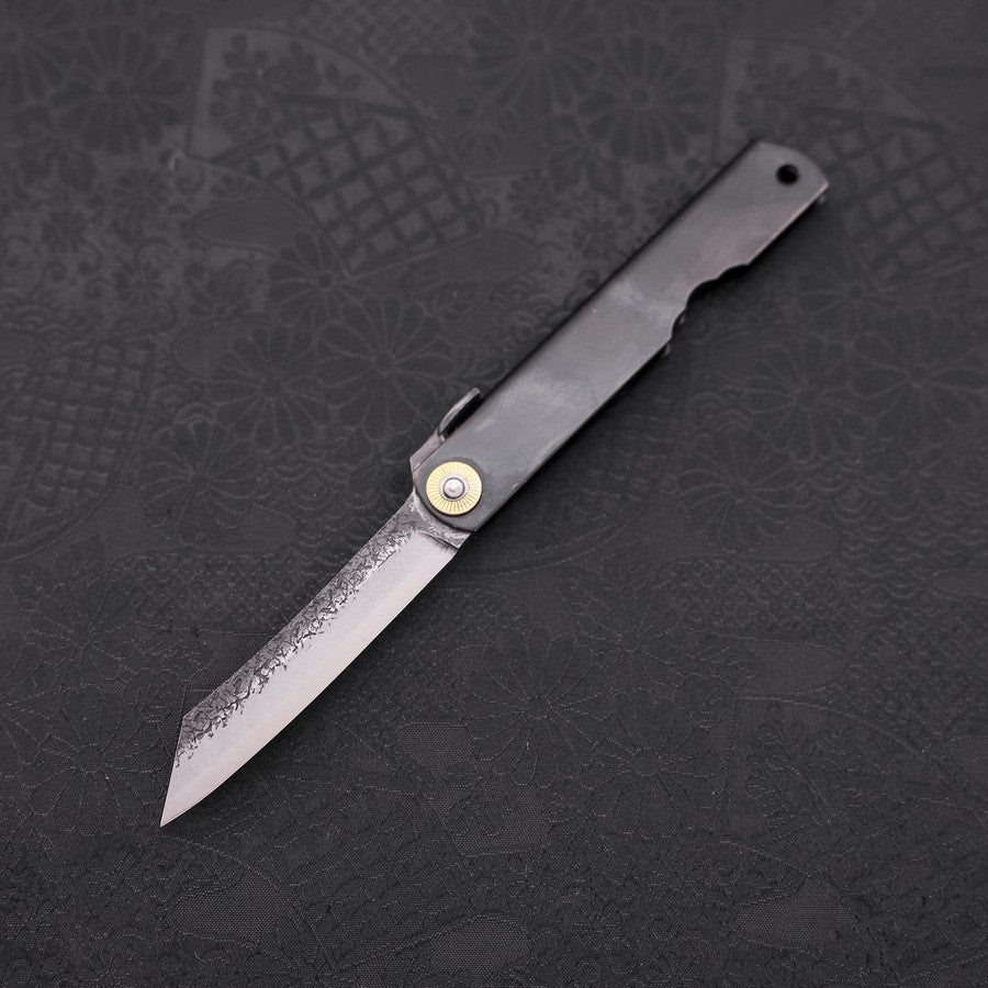 Higonokami Aogami 100mm Schwarz Kurouchi Tsuchime - Image 2