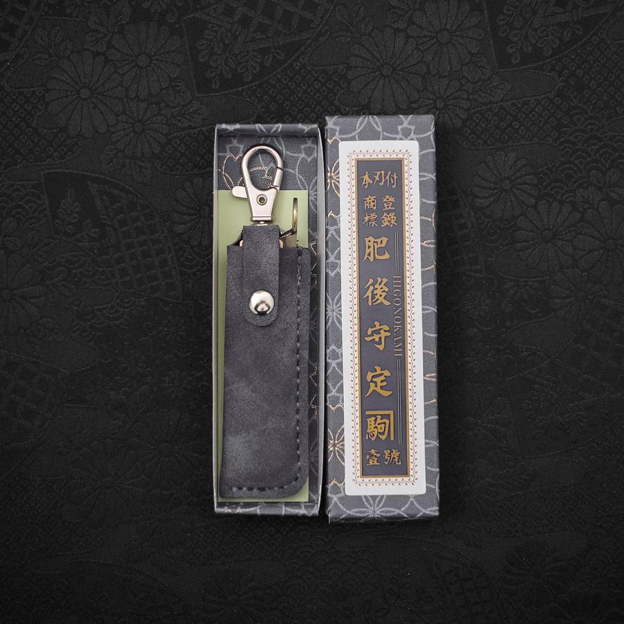Higonokami Aogami 55mm mit Lederetui in Blau - Image 7