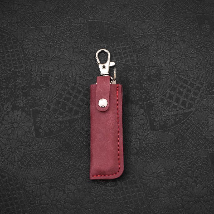 Higonokami Aogami 55mm mit Lederetui in Rot - Image 6