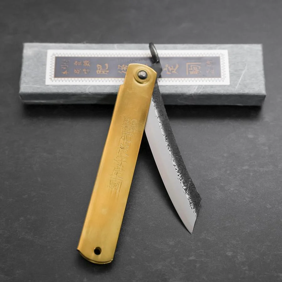 Higonokami Aogami Blech Kurouchi Tsuchime 90mm - Image 5