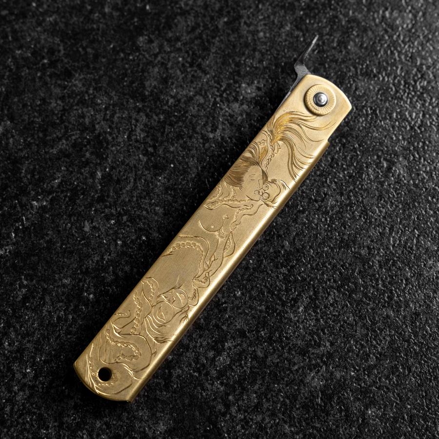 Higonokami Aogami Chokin Oktopus und Ama Taucher 120mm - Image 8