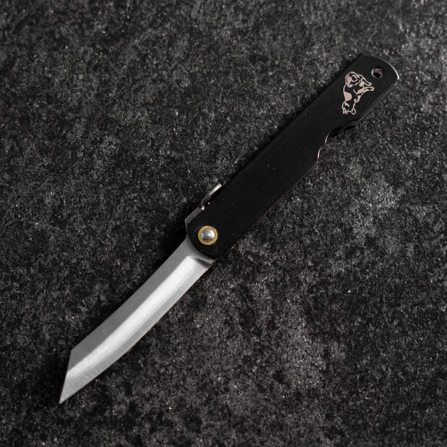 Higonokami Aogami Sternzeichen Hund 80mm Schwarz - Image 2