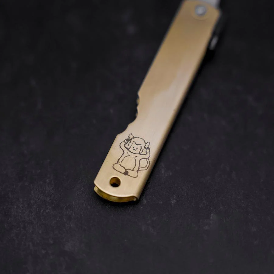 Higonokami Aogami Eto Saru 80mm Messing - Image 4